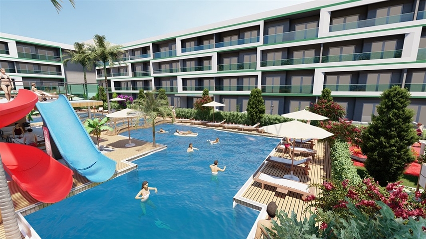 Квартиры в новом строящемся проекте в районе Томюк в 350 метрах от моря