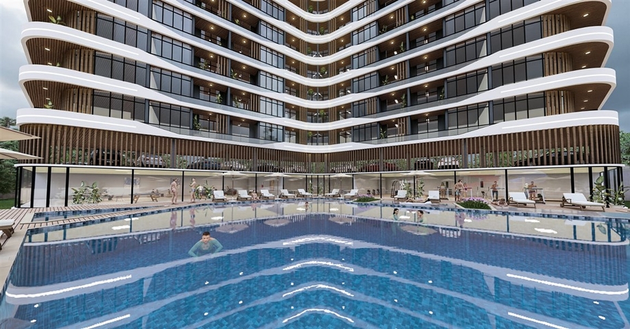 Роскошный проект на стадии строительства в районе Аяш в 150 метрах от моря  