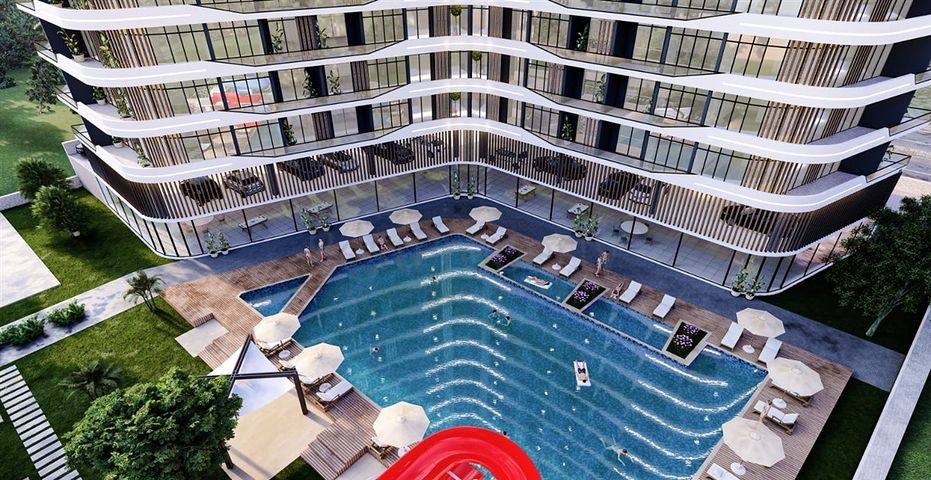 Роскошный проект на стадии строительства в районе Аяш в 150 метрах от моря  