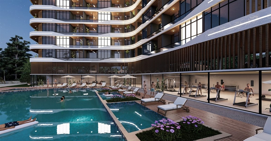 Роскошный проект на стадии строительства в районе Аяш в 150 метрах от моря  