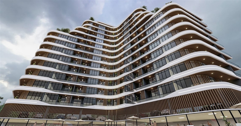 Роскошный проект на стадии строительства в районе Аяш в 150 метрах от моря  