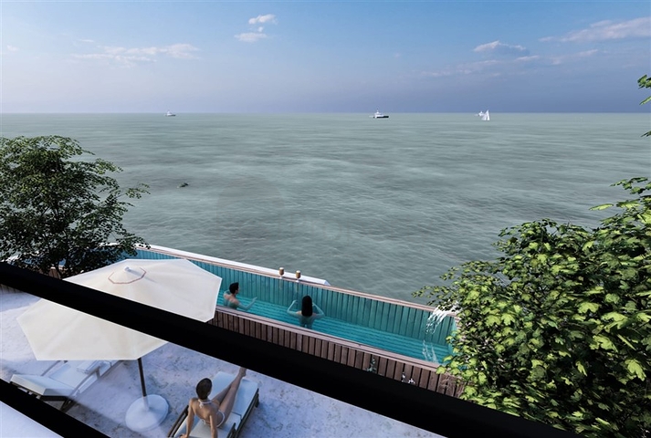 Роскошный проект на стадии строительства в районе Аяш в 150 метрах от моря  