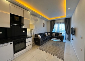 Квартира 1+1 с видом на горы в современном комплексе