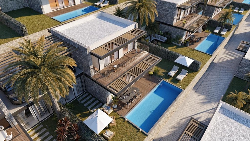 Комплекс Вилл в  современном дизайне в исторической части, города Бодрум.