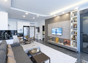 Квартира 1+1 в элитном жилом комплексе в районе Оба