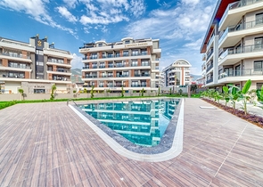 Просторная квартира 1+1 в новом жилом комплексе в районе Оба