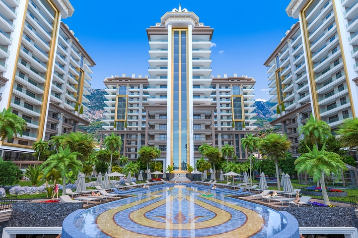 Квартира планировкой 2+1 в комплексе премиум класса в районе Махмутлар