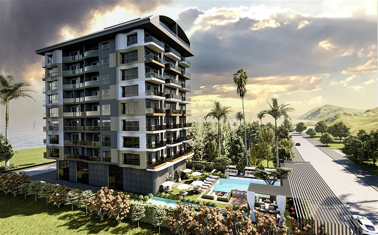 Квартира 1+1 в районе Махмутлар