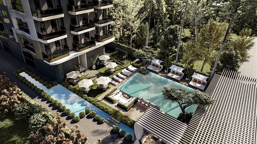 Квартира 1+1 в районе Махмутлар