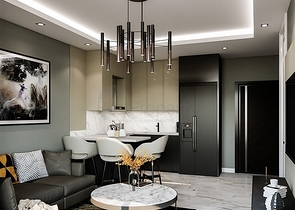 Квартира 1+1 в районе Махмутлар