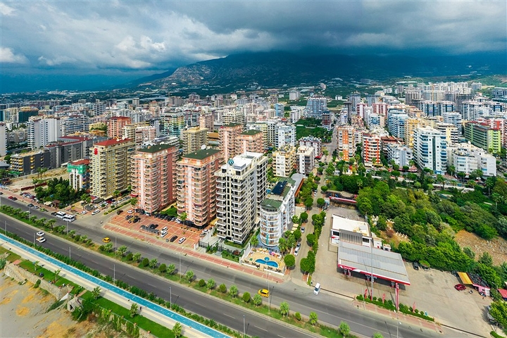 Квартира 2+1 с видом на море в районе Махмутлар