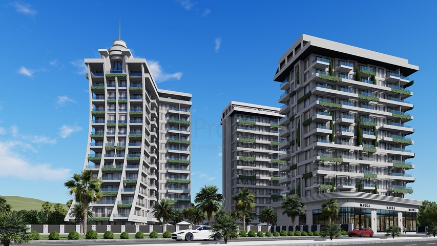 Квартира 1+1 в районе Махмутлар