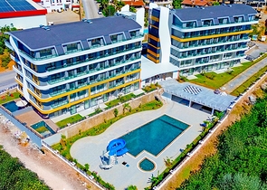 Апартаменты 1+1 в строящемся комплексе в районе Оба