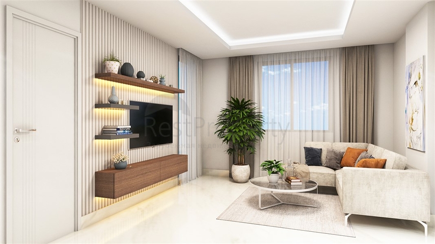 Квартиры 1+1 в новом комплексе возле пляжа Клеопатры