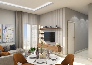 Квартиры 1+1 в новом комплексе возле пляжа Клеопатры