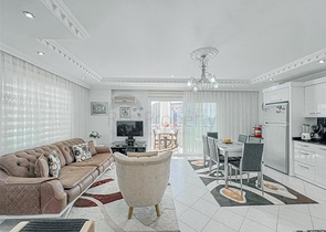 Квартира 2+1 свидом на море и горы в районе Махмутлар