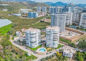 Квартира 2+1 свидом на море и горы в районе Махмутлар