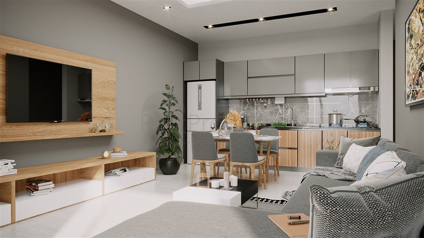 Квартира 1+1 в зеленом районе Авсаллар