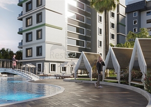 Квартира 1+1 в зеленом районе Авсаллар