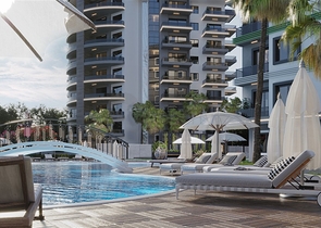 Квартира 1+1 в зеленом районе Авсаллар