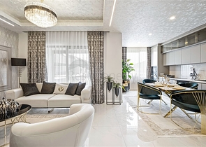 Трехкомнатный пентхаус с дизайнерским ремонтом