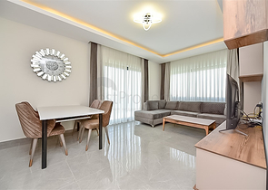 Трехкомнатная квартира в районе Махмутлар с видом на горы