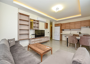 Трехкомнатная квартира в районе Махмутлар с видом на горы