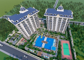 Квартира 1+1 в новом комплексе в Авсалларе