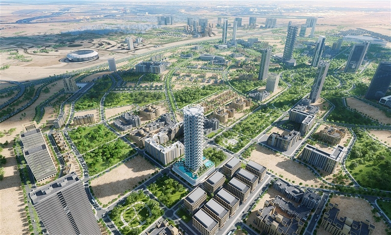 Квартиры с бассейном в Джумейра Вилладж Серкл в знаковом проекте