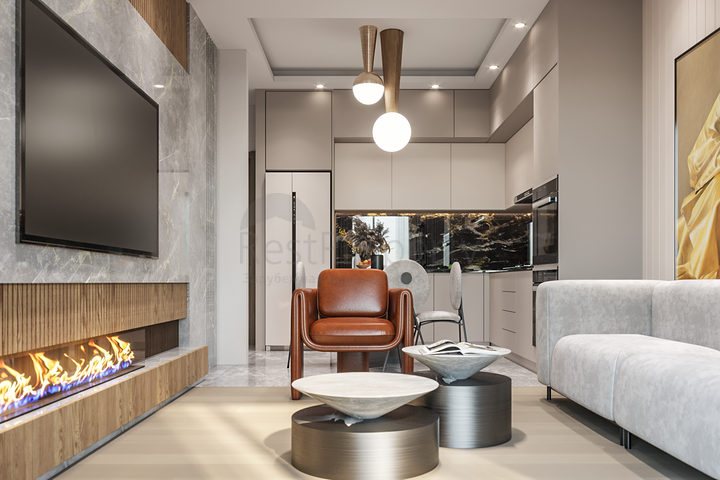 Двухкомнатные апартаменты в эксклюзивном комплексе района Оба.