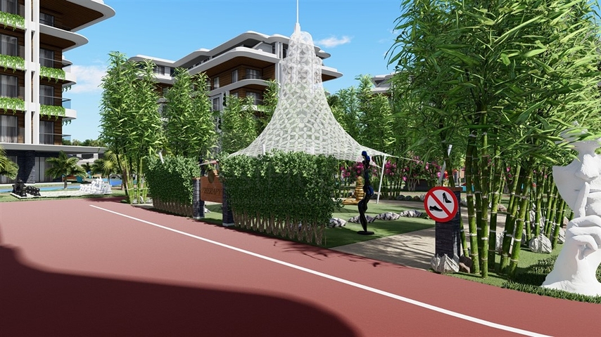 Двухкомнатные апартаменты в эксклюзивном комплексе района Оба.