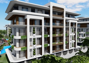 Двухкомнатные апартаменты в эксклюзивном комплексе района Оба.