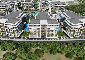 Двухкомнатные апартаменты в эксклюзивном комплексе района Оба.