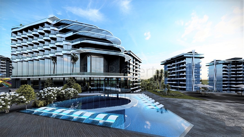 Двухкомнатная квартира в 900 м от моря в районе Авсаллар 