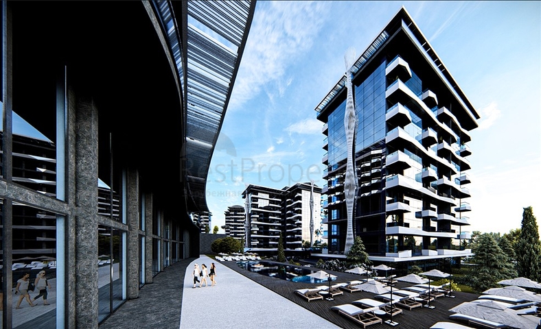 Двухкомнатная квартира в 900 м от моря в районе Авсаллар 