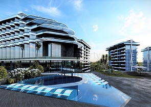 Двухкомнатная квартира в 900 м от моря в районе Авсаллар 