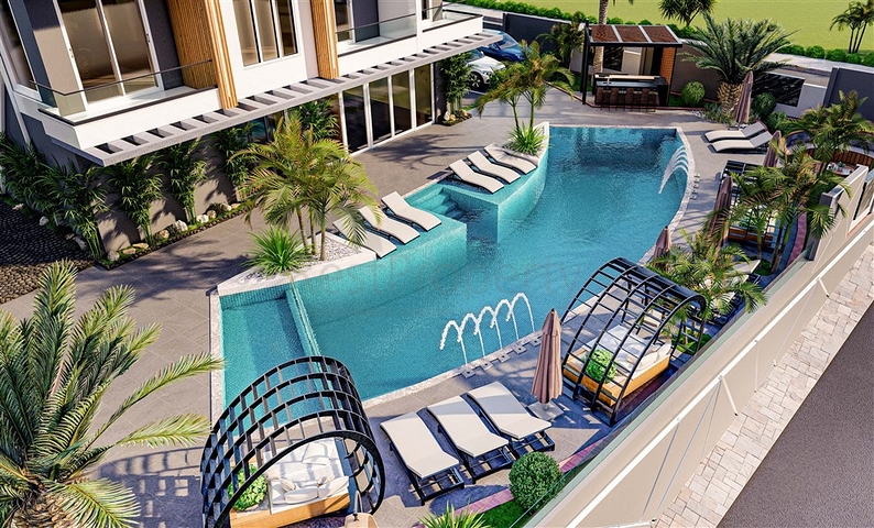 Двухкомнатная квартира в новом жилом комплексе в Махмутларе