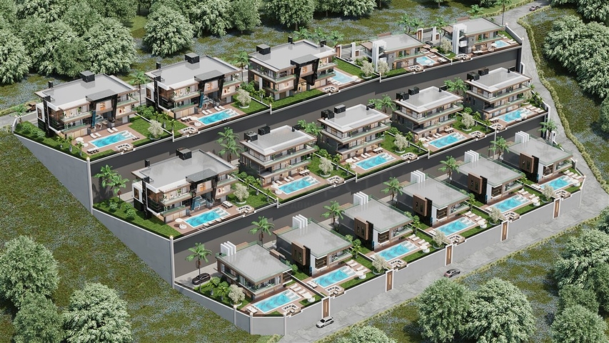 Уникальный проект вилл в Алании