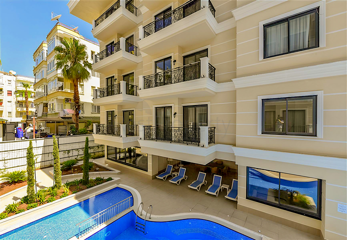 Двухкомнатная квартира в новом комплексе в районе Клеопатра