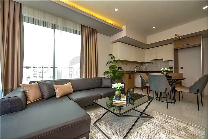 Полностью укомплектованная квартира 1+1 в районе пляжа Клеопатра