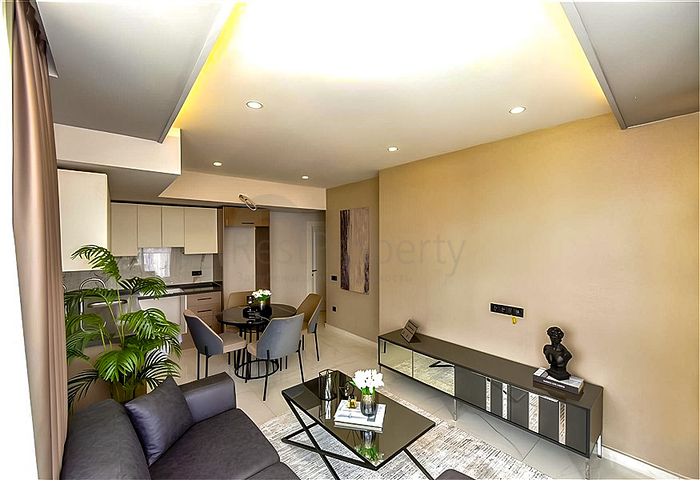 Полностью укомплектованная квартира 1+1 в районе пляжа Клеопатра