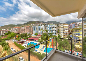 Полностью укомплектованная квартира 1+1 в районе пляжа Клеопатра