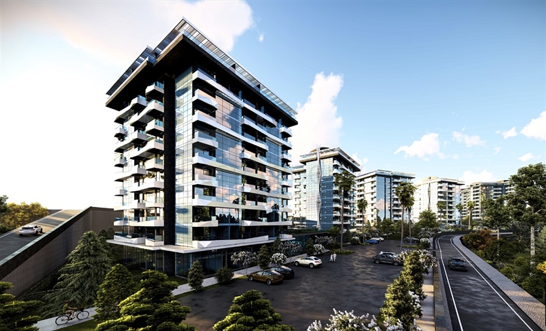 Двухкомнатная квартира в районе Авсаллар 