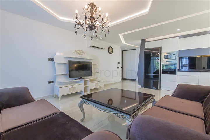 Меблированная квартира 2+1 с видом на море в районе Каргыджак