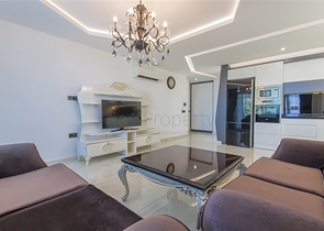 Меблированная квартира 2+1 с видом на море в районе Каргыджак