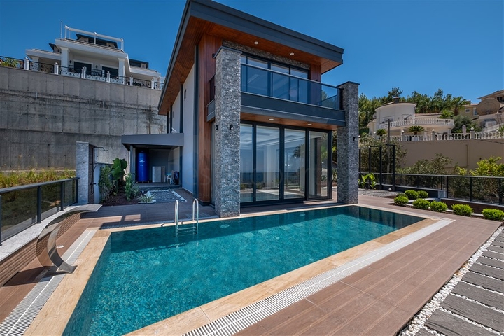 Роскошная вилла с захватывающим видом на море в Каргыджаке