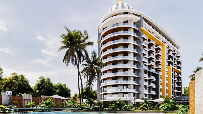 Квартира 1+1 в проекте с отельной инфраструктурой в Газипаша