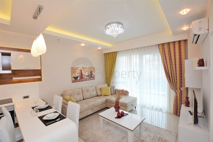 Двухкомнатная квартира в 200 метрах от моря в Махмутларе