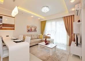 Двухкомнатная квартира в 200 метрах от моря в Махмутларе