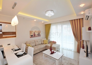 Двухкомнатная квартира в 200 метрах от моря в Махмутларе